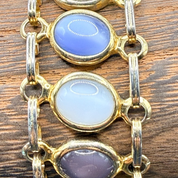 Multicolored Oval Glass Bracelet - Picture 2 of 4